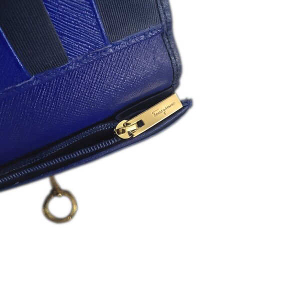 Salvatore Ferragamo Gancini Continental Wallet – Zaffiro Viola Blue - Picture 9 of 10